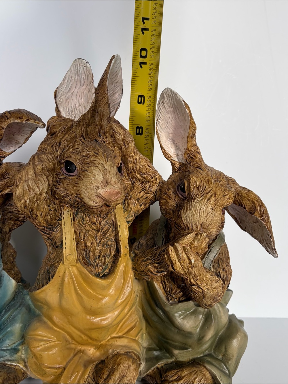 Chrisdon Three Bunnies See No Evil Hear No Evil Speak No Evil Rabbit Figurine - Picture 9 of 9